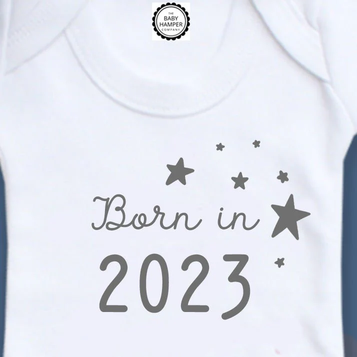 'Born In 2023' New Baby Bodysuit - Image 2
