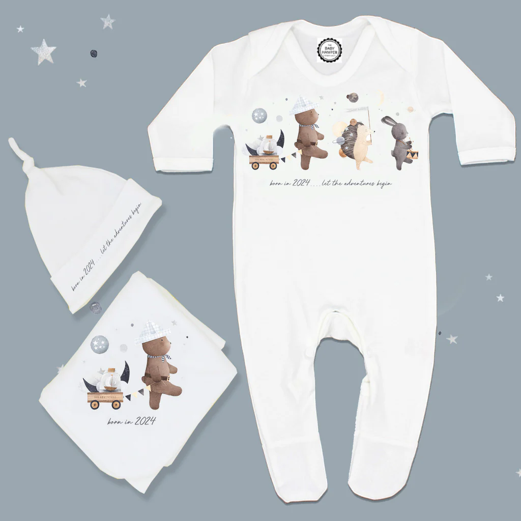'Born in 2024...Let The Adventures Begin' Gift Set