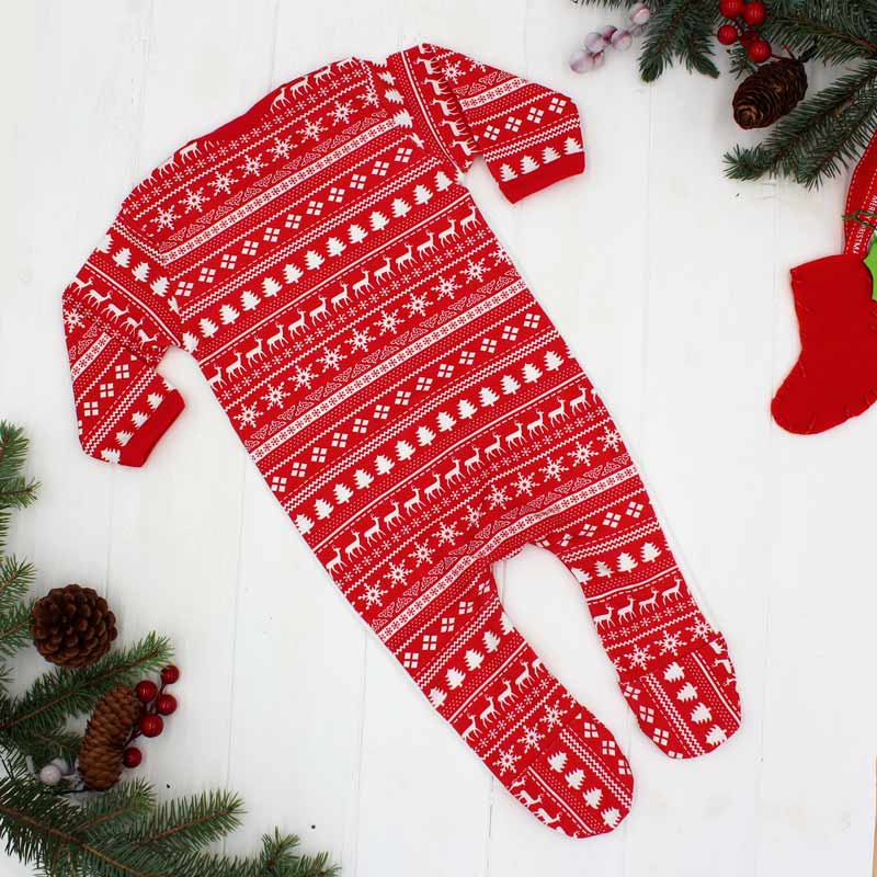 First Christmas Baby Outfit - Reindeer Print - Image 3