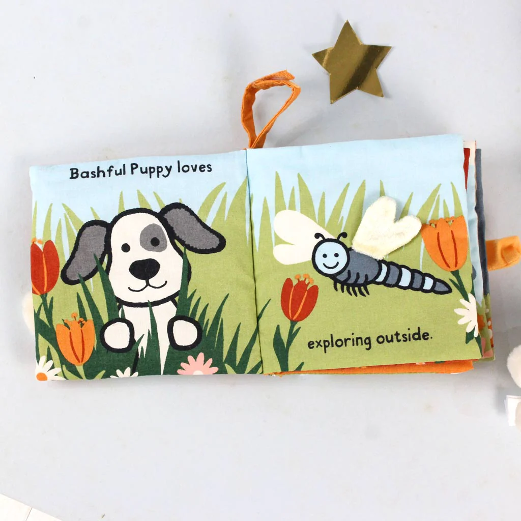Jellycat Bashful Puppy Musical Lullaby Star & Book Set - Image 3