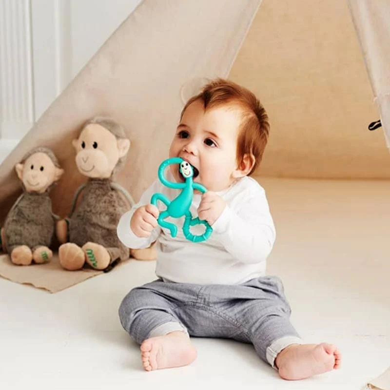 Matchstick Monkey Mini Baby Teether - Green - Image 2
