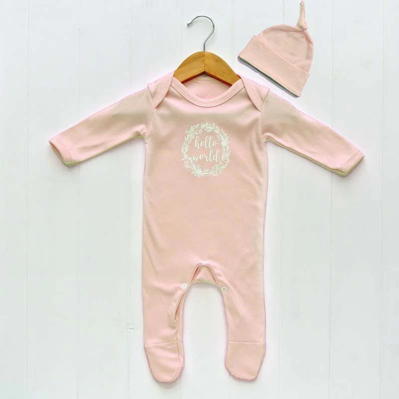 Newborn Baby Girls Outfit Set Blush Pink