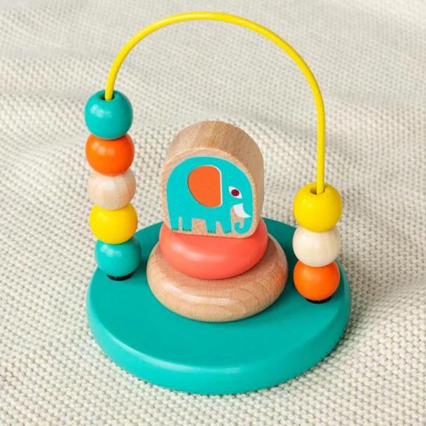 Rex London Mini Bead Loop and Stacker Toy - Wild Wonders