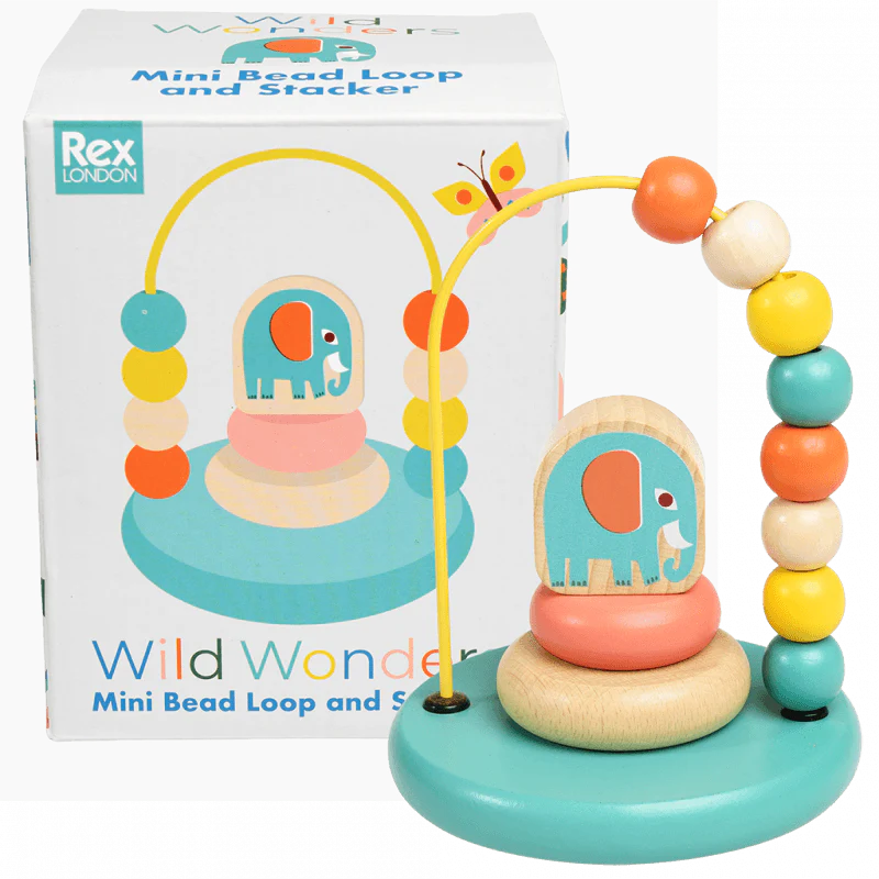 Rex London Mini Bead Loop and Stacker Toy - Wild Wonders - Image 4