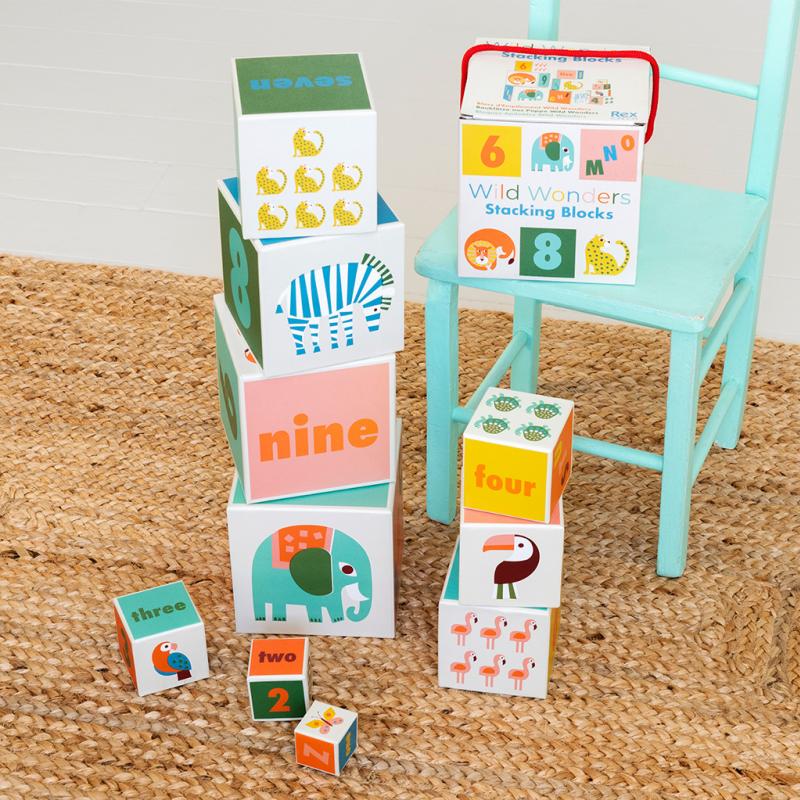Rex London Stacking Blocks - Wild Wonders
